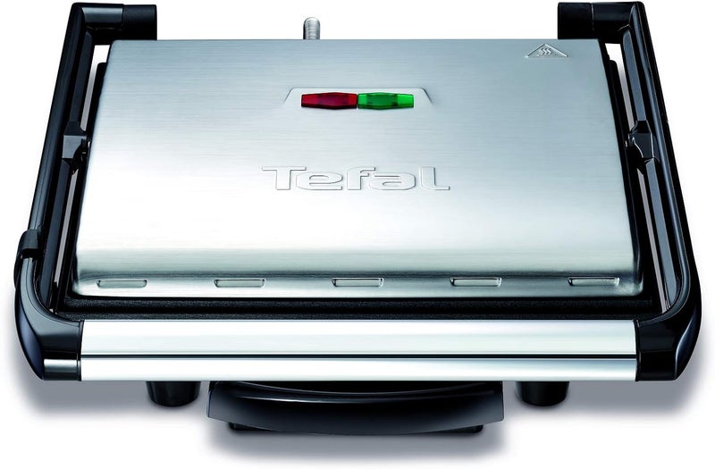 T-fal Room to room portable TEFAL Panini Grill | Inicio Grill | 2000 W | Stainless Steel/Plastic | Non-stick coated plates | Removable juice tray | Multi-Colour | 2 Years Warranty | GC241D28 Precision polished solid material - Image 3