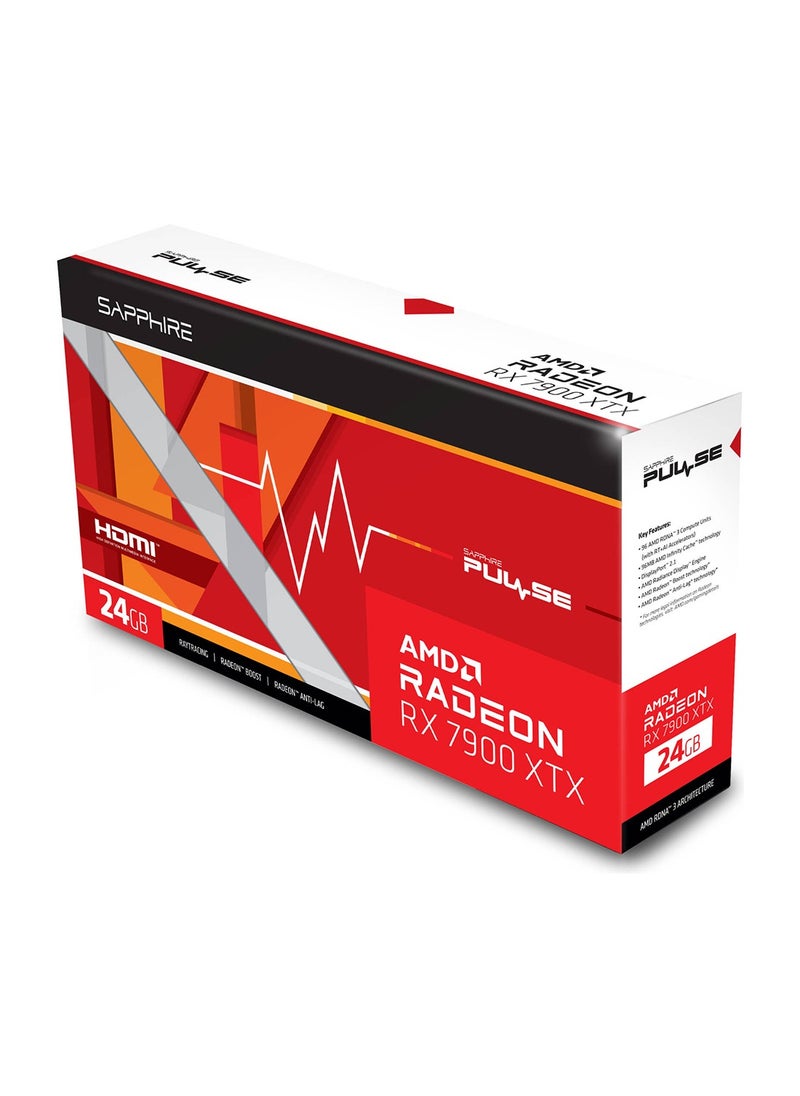 Sapphire - Sapphire Pulse AMD Radeon RX 7900 XTX Gaming Graphics Card, 24GB GDDR6 384-Bit Memory, 2525 MHz Boost Clock, 20 Gbps Memory Speed, 6144 Stream Processors, PCI-Express 4.0 x16 | 11322-02-20G - Image 1