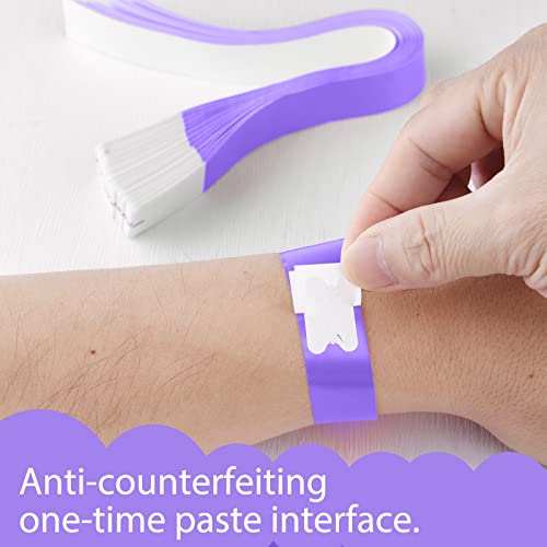 ASTARON 200 Pcs Purple Paper Event Wristbands Arm Bands Event Bracelets for Party Events Clubs Concert Music Festival，Waterproof Lightweight - Image 5