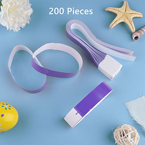 ASTARON 200 Pcs Purple Paper Event Wristbands Arm Bands Event Bracelets for Party Events Clubs Concert Music Festival，Waterproof Lightweight - Image 3