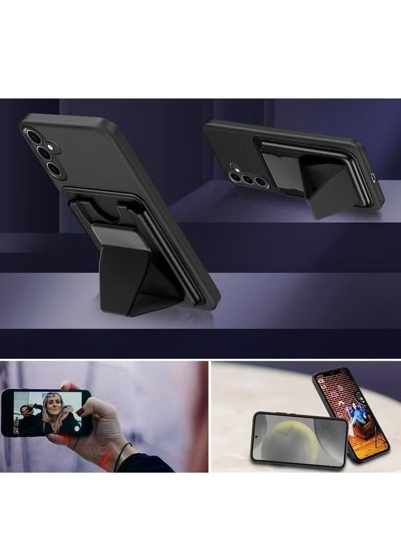 ELTRAZONE Samsung Galaxy S25 Case Cover – Magnetic Wallet Card Holder Case with Kickstand Function – Slim Shockproof Protective Phone Case with Soft Grip & Stand Feature – Magnetic Car Mount Compatible – Durable Back Cover for Galaxy S25 6.6-Inch – Lightweight & Stylish - Image 4