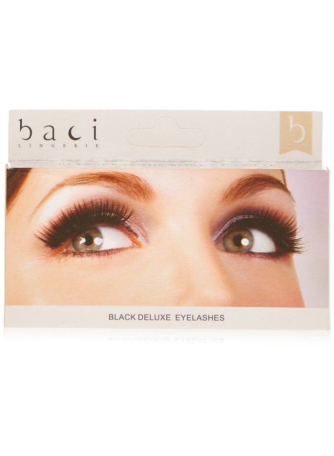 baci Natural Look Style No.673 Black Deluxe Eyelashes With Adhesive Included Black - Image 1
