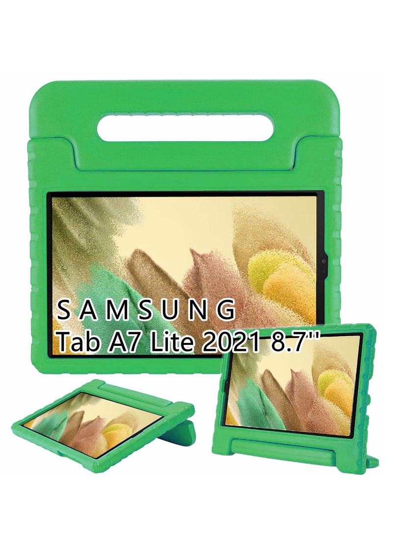 Zikra Kids Case for Samsung Galaxy Tab A7 Lite 8.7" (2021) SM-T220/SM-T225, Lightweight Shockproof Protective Cover with Convertible Handle Stand - Green - Image 1