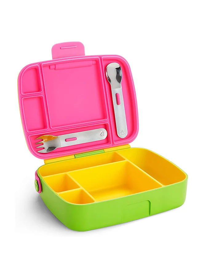 Munchkin Bento Toddler Lunch Box, Yellow/Pink/Green