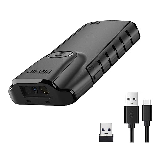 NETUM Bluetooth 2D Barcode Scanner 3in1 Small Portable QR Bar Code Reader Automatic Wireless Gun Scan Back Clip Work with Tablet iOS Android Windows MacOS for Warehouse Inventory POS 2D E800 - Image 1