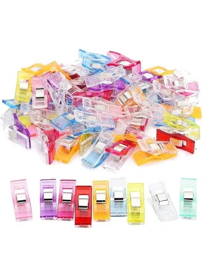 Multipurpose Sewing Clips, Premium Quilting Clips Assorted Colors Fabric Clips for Sewing Supplies, Sewing Fasteners Clips, Quilting Accessories Crafting Tools (50Pcs) - Image 2