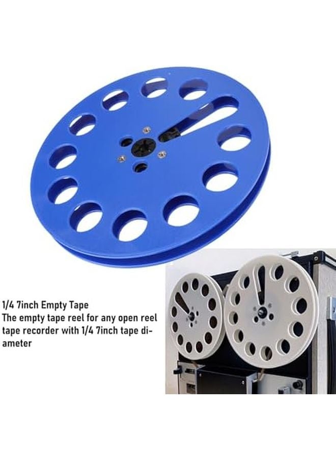 Asixxsix 1 4 Inch 7 Inch Blue Empty Take Up Reel 12 Holes Plastic Tape Reel for ReVox Tape Player Opening Machine Part - Image 4