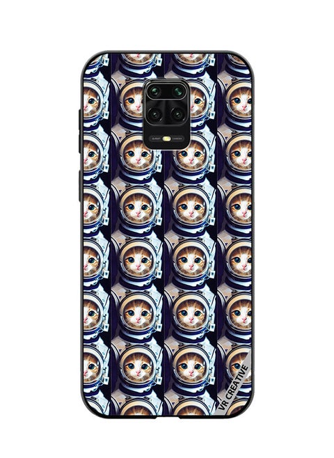 Protective Case Cover For Xiaomi Mi Note 10 Lite 5G Cat Face Inside Astronauts Helmet Pattern Design Multicolour