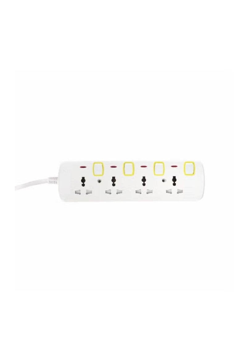 Zcom Extension cord, 4 socket power extension board with 4 switch and 3 meter legthr Extension board with 4 switch and 3 Meter length  - Image 2
