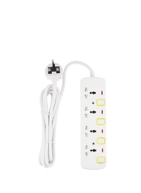Extension cord, 4 socket power extension board with 4 switch and 3 meter legthr Extension board with 4 switch and 3 Meter length