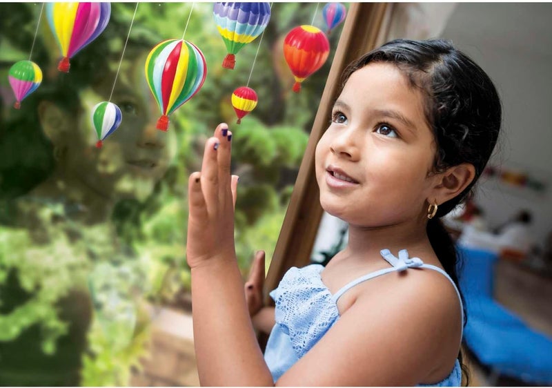 4M Hot Air Balloons Mobile, Paint Your Own Mobile, Arts and Crafts Kit to Complete Hot Air Balloons Room Decoration, Boys and Girls Ages 5+ - Image 5