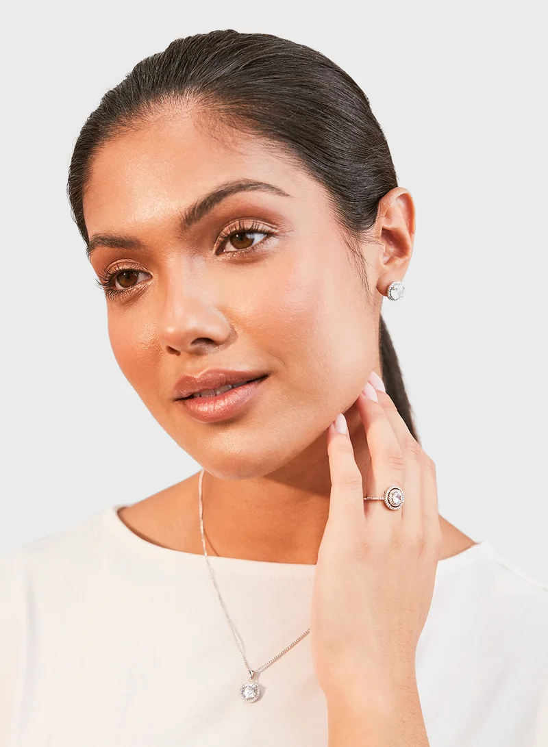 باكلي لندن Clear Cushion Halo Pendant