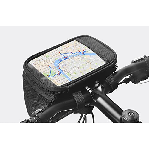 traderplus Bike Handlebar Bag Bicycle Front Basket Scooter Bag Insulated Cooler Storage Pouch Road Mountain Cycling Pack Cycling Accessories with TPU Touch Screen & Reflective Stripe - Image 4