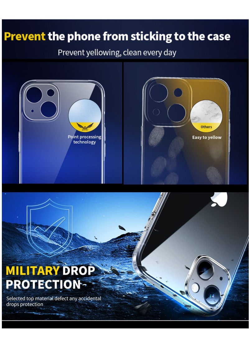 iPhone 13 Protective Case 6.1 inch Crystal Clear Anti Yellowing Slim Thin TPU Transparent Cover For Apple iPhone 13 - Image 4