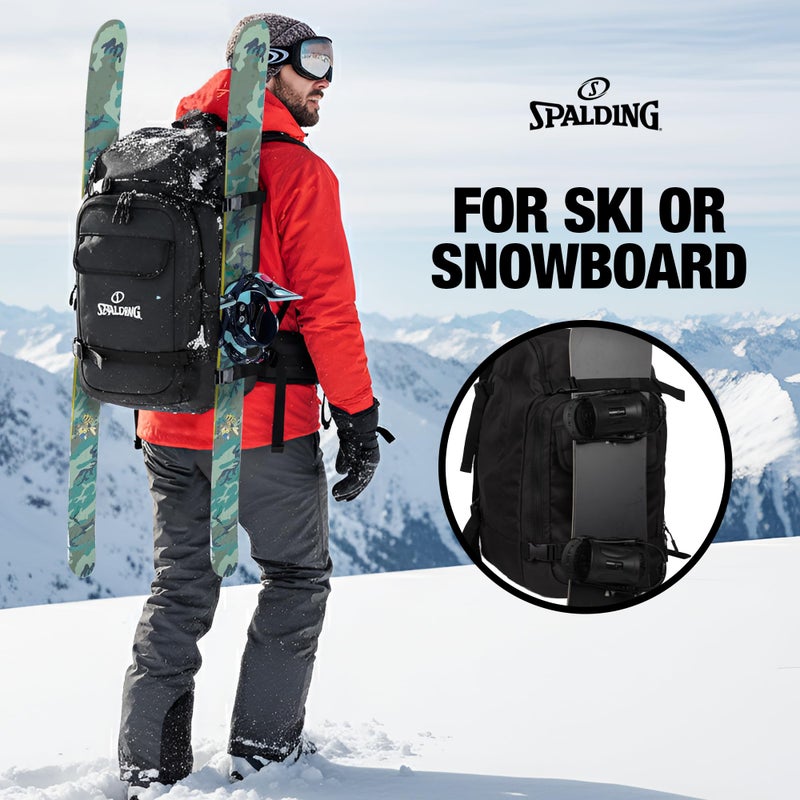 Spalding Ski Boot Bag Backpack | 50L Waterproof Skiing and Snowboarding Travel Bag for Skis Snowboard Helmet Boots & Sports Gear Equipment | Gift for Men and Women - Image 5