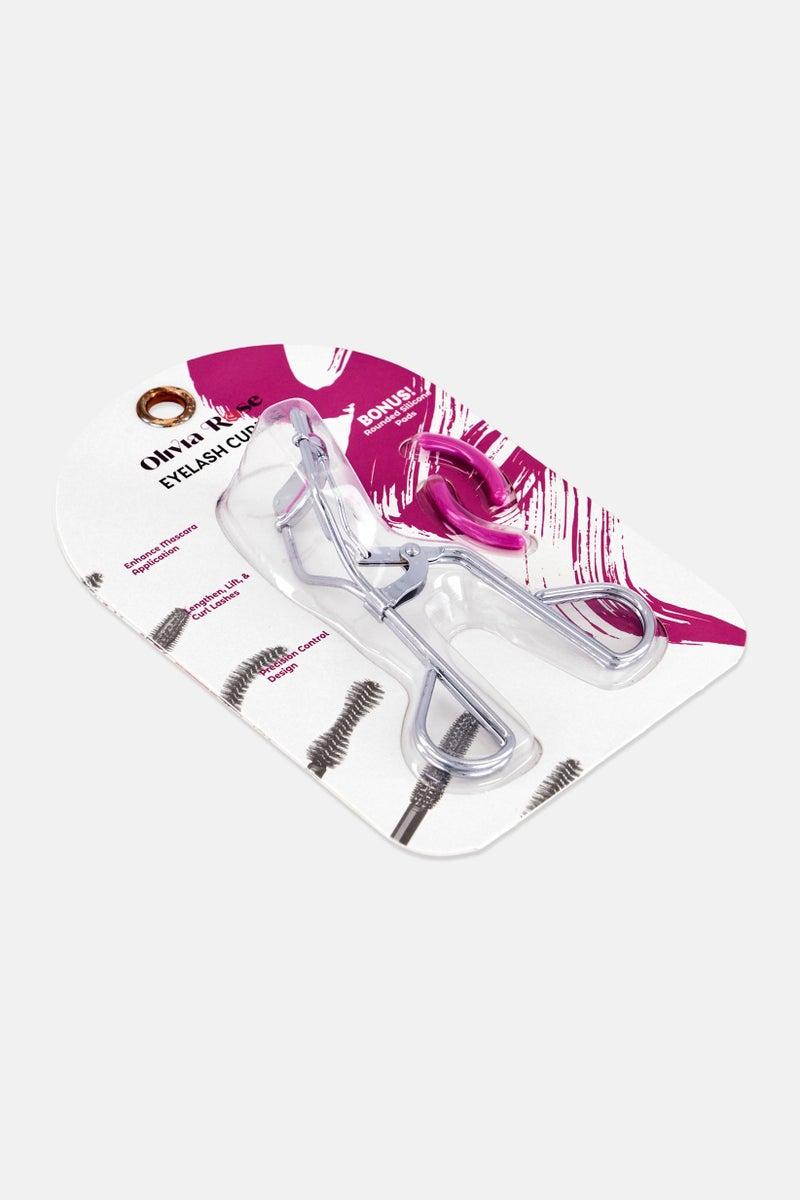 Olivia Rose Stainless Steel Eyelash Curler With Silicone Pads, Silver - Image 2