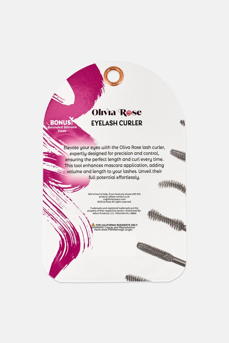 Olivia Rose Stainless Steel Eyelash Curler With Silicone Pads, Silver - Image 3