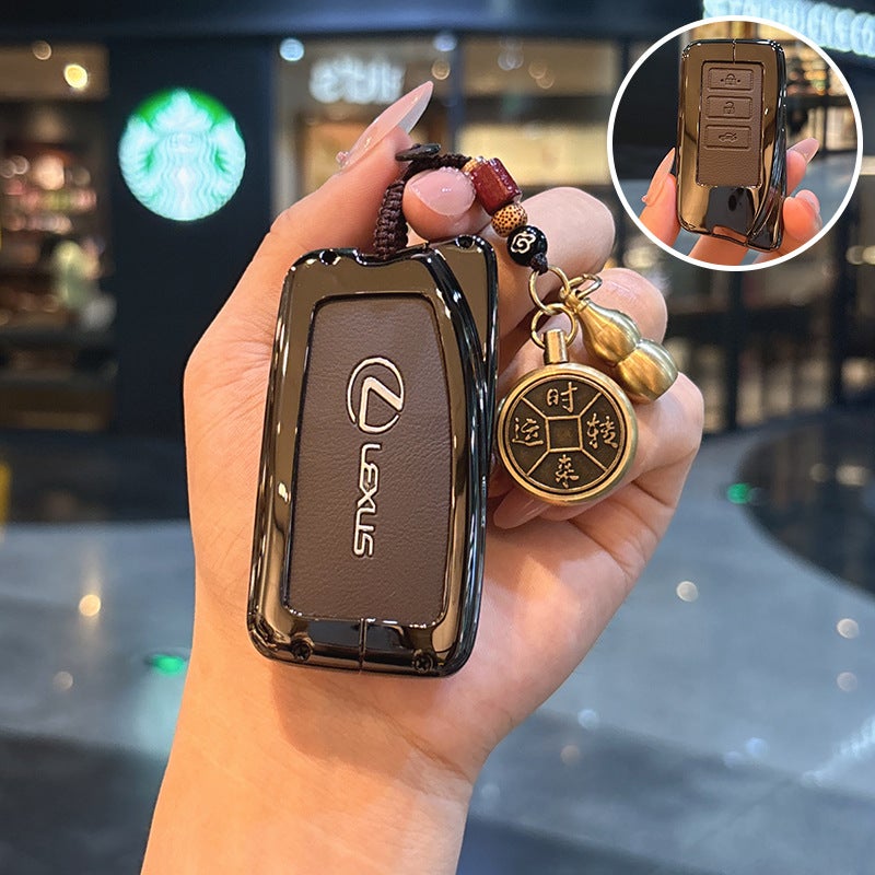 Lexus ES200 Key Case Cover for LS/UX/NX/RZ/GX/is, TX/LX/CT200H - Premium Leather Design - Image 1