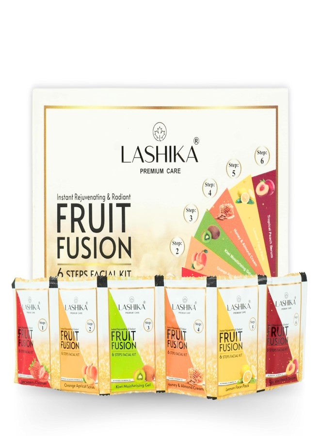 LASHIKA Natural’s Exotic Fruit Fusion 6 Step Facial Kit | Enhanced with Natural Fruit Extract | Instant Rejuvenating | For Healthy & Radiant Skin - 60g - Image 1