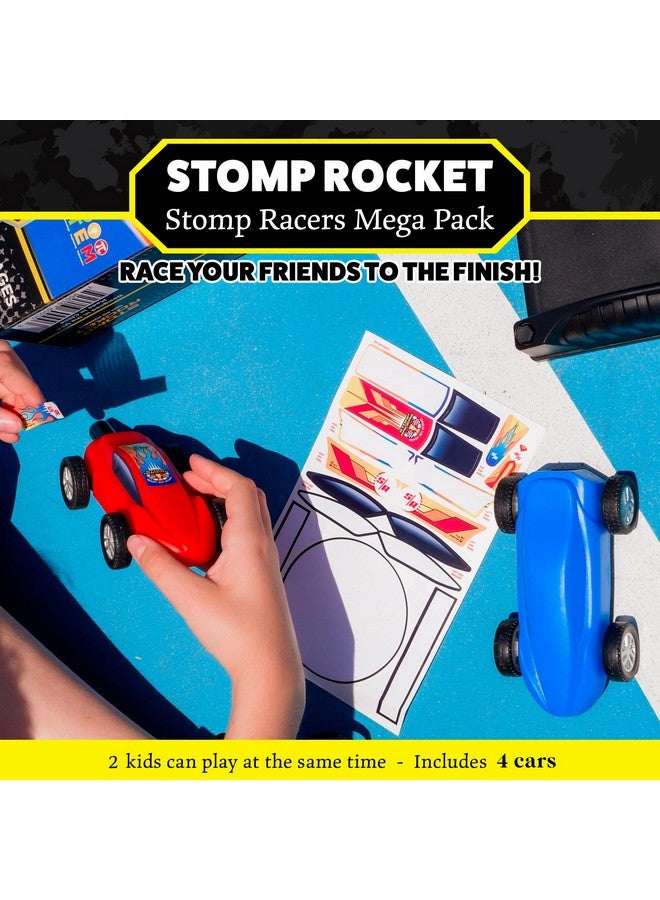 Stomp Rocket Stomp Racers Air Powered Race Cars by Stomp Rocket, 4 Car Mega Pack - Dueling Stomp Racers Toy Car Launcher - Fun Backyard & Outdoor Multi-Player Kids Toys Gifts for Boys, Girls & Toddlers - Image 2