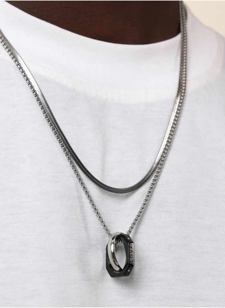 JewelryLand Elegant Stainless Steel Necklace For Men  - Image 2