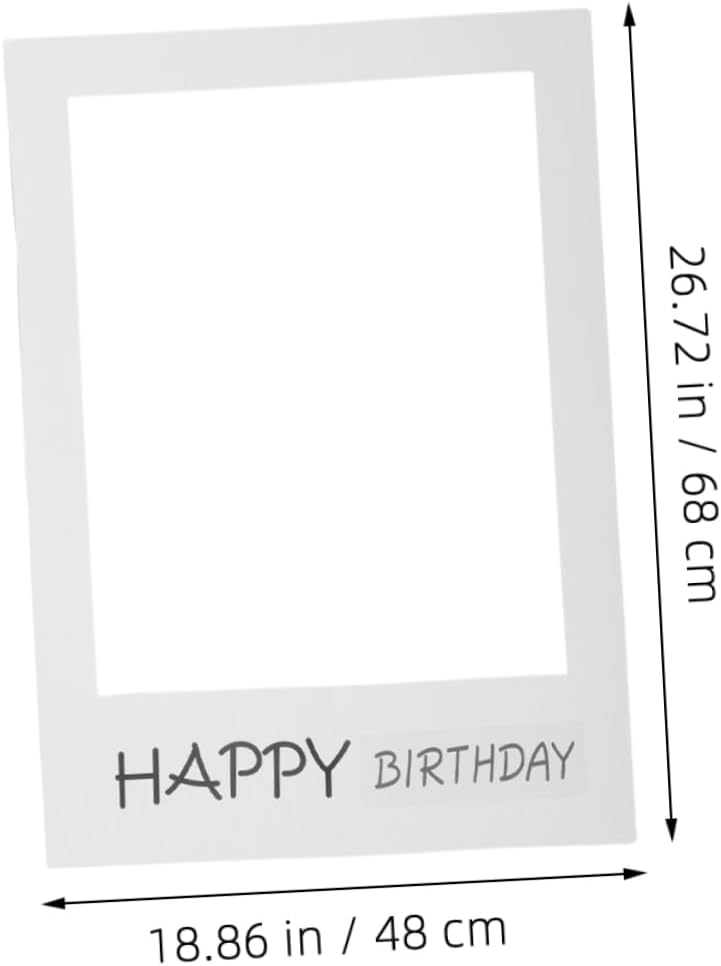 Cabilock 2pcs Happy Birthday Paper Photo Frame Props Unique Birthday Party Supplies for Photo Booth Lightweight and Reusable Decor for Memorable Celebrations - Image 5