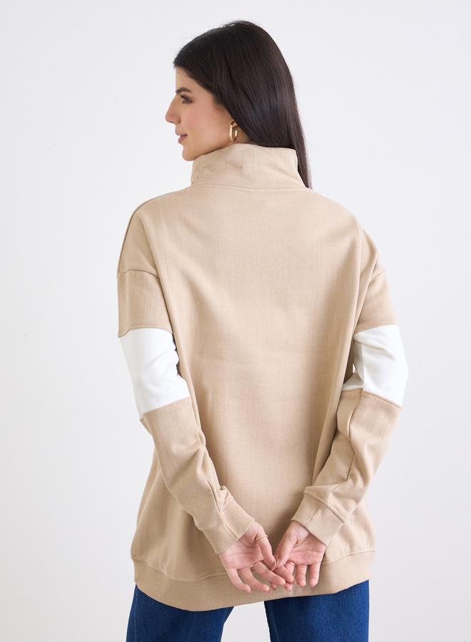 ستايلي سويت شيرت طويل بطبعة كتابة - Image 4