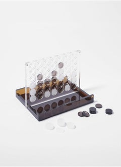 SUNNY LIFE Luxury Lucite 4-in-a-Row Strategy Board Game – Whiskey Noir | Connect Four Game | Row Matching Game | Linking Game | Family & Party Game  - Image 1