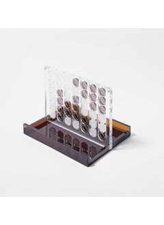 SUNNY LIFE Luxury Lucite 4-in-a-Row Strategy Board Game – Whiskey Noir | Connect Four Game | Row Matching Game | Linking Game | Family & Party Game  - Image 4
