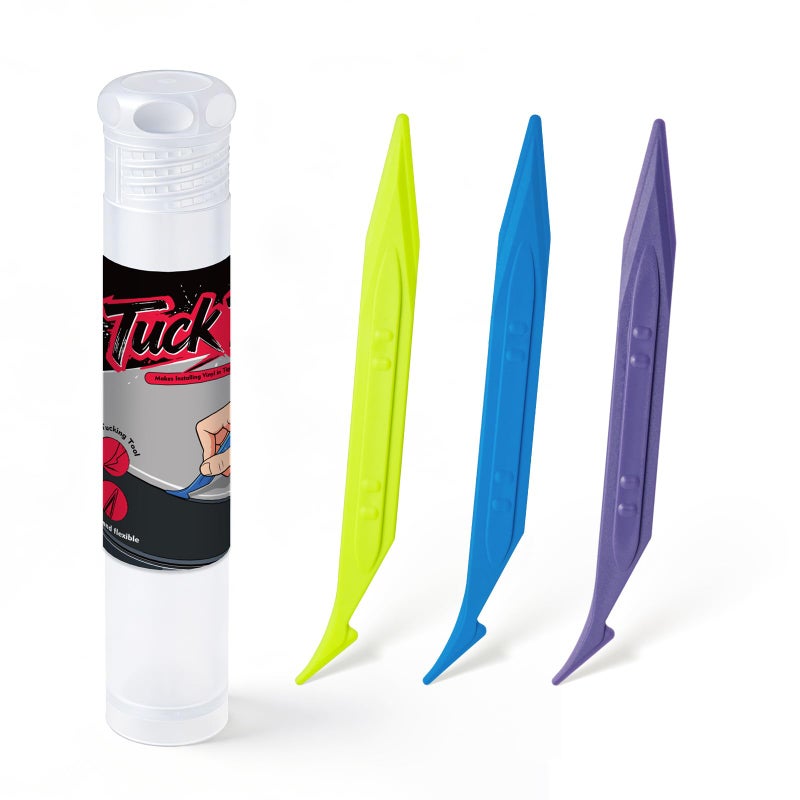 Gomake 3PCS Double Edge Vinyl Wrap Tucking Tool Kit Professional DualHead Car Wrapping Tools for Smooth Edges Remove Bubble - Image 3