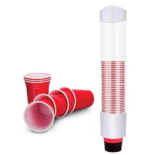 PERPART Self Adhesive Paper Cup Glass Dispenser Holder Wall Mounted Plastic Drinking Water Cup Dispenser Glass Dispenser Holder Disposable Cup Holder Organizer - Image 1