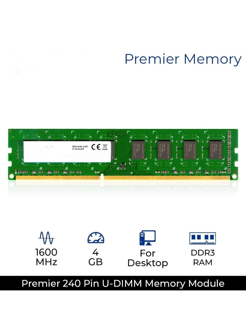 وحدة ذاكرة وصول عشوائي لسطح المكتب 4 جيجابايت DDR3 بسرعة 1600 ميجاهرتز - Image 2