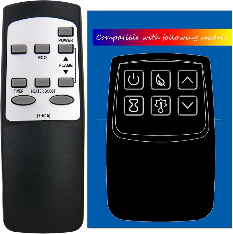 CHOUBENBEN Compatible with Twin Star ClassicFlame Dura Flame Fireplace Stove Heater Infrared Remote Control 13QH8017-H394 13Q1071ARA-06 13Q1071ARA-04 (T-B15) - Image 1