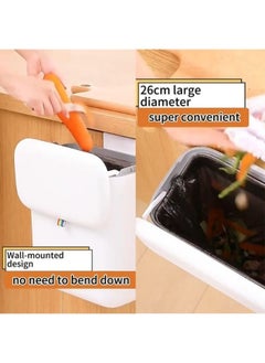 LL 10L Hanging Kitchen Trash Can – Under-Sink Cabinet Door Waste Bin, Wall-Mounted Space-Saving Mini Garbage & Compost Bin with Sliding & Flip-Up Odor-Sealing Lid, Durable ABS Plastic  - Image 5