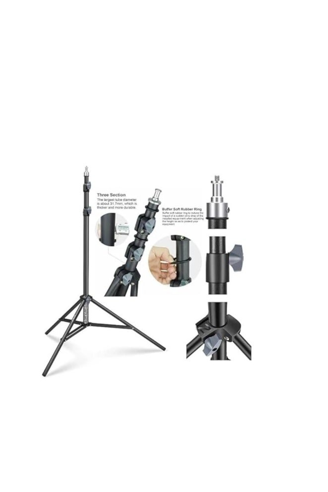 STAND NP-9988 Portable Tripod | Foldable Studio Lighting & Photography Stand (BLACK) - Ideal for Photoshoots, Vlogging, Online Classes, and TikTok - Image 2