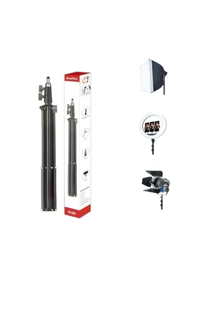 STAND NP-9988 Portable Tripod | Foldable Studio Lighting & Photography Stand (BLACK) - Ideal for Photoshoots, Vlogging, Online Classes, and TikTok - Image 1