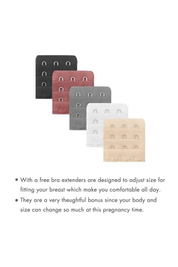 Nursing Bra 5 Pack Womens Maternity Breastfeeding Bra Seamless Wireless Sleep Bra with Bra Extenders - Image 5