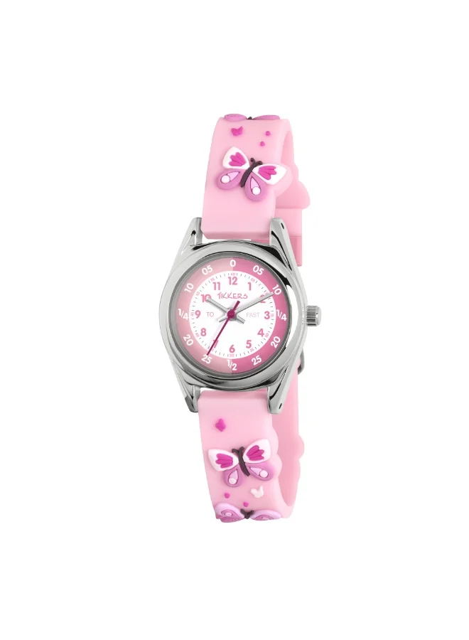 Tikkers Tikkers 3D Butterfly Silicone Strap Girls Analog Watch - ATK1111