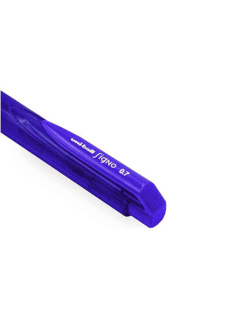 Uniball 2-Piece Signo Rollerball Pen 0.7mm Tip Blue And Black Ink - Image 4