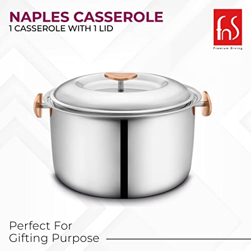 FNS Marbella Stainless Steel Double Walled Insulated Designer Casserole with Lid | Marbel Finsh | Odour Free | BPA Free | Ideal for Curry Rice Chappati | Easy to Carry | Easy to Store (3000ml) - Image 5