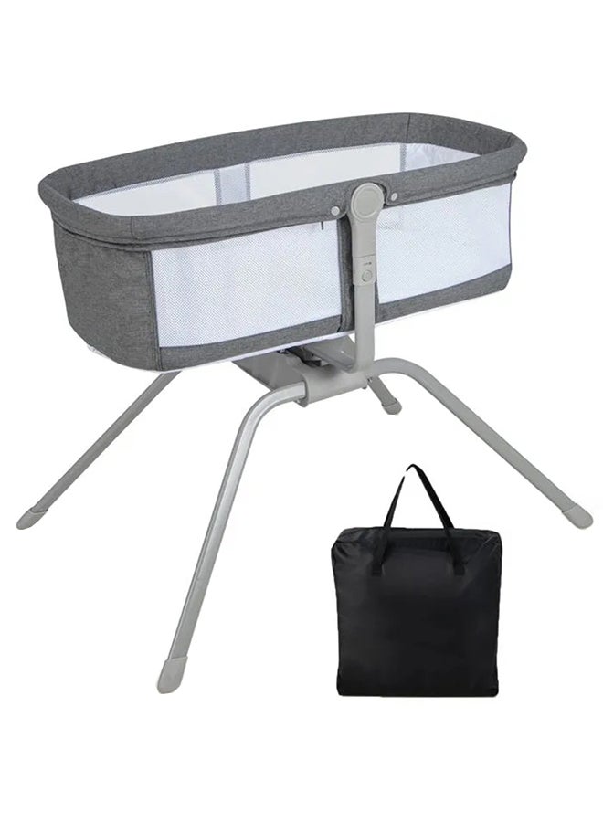 ماس سرير سفر للأطفال 3 في 1 مع مرتبة من 0 إلى 9 كجم قابل للطي مع نظام هزاز وتعديل المرتبة لإمالة وضعية الطفل تجميع سريع مع حقيبة سفر متضمنة خفيف للغاية - Image 1
