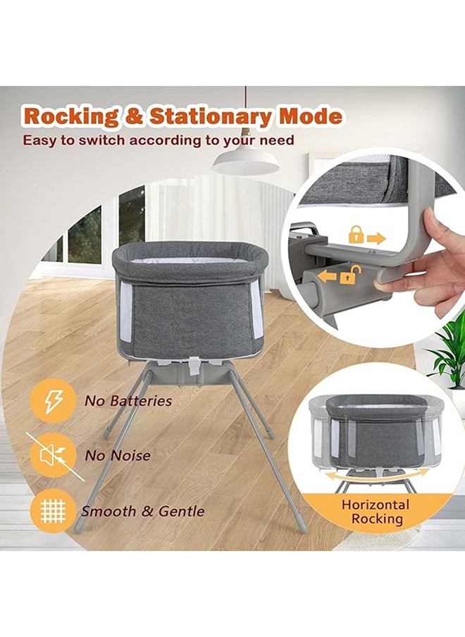 MAAS - 3-In-1 Baby Travel Bed With Mattress 0 - 9 Kg, Foldable With Rocking System - Image 1