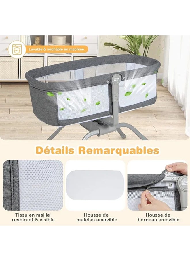 MAAS - 3-In-1 Baby Travel Bed With Mattress 0 - 9 Kg, Foldable With Rocking System - Image 1