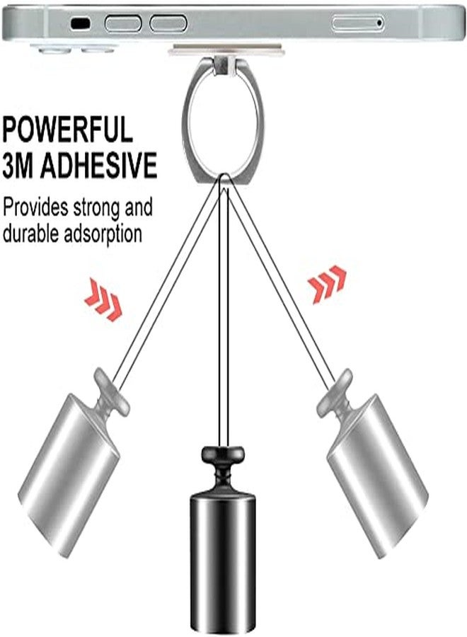 بولافارد حامل هاتف خلوي Boolavard Fwaytech على شكل زهرة، حامل معدني قابل للدوران 360 درجة مع حلقة إصبع، مناسب للهواتف الذكية، عبوة من 4 قطع (زهرة 4) - Image 3