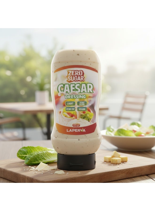 Laperva Zero Sugar Caesar Dressing Sauce 425 ml – Vegan, Low-Calorie, Diet & Keto-Friendly Salad Dressing - Image 2