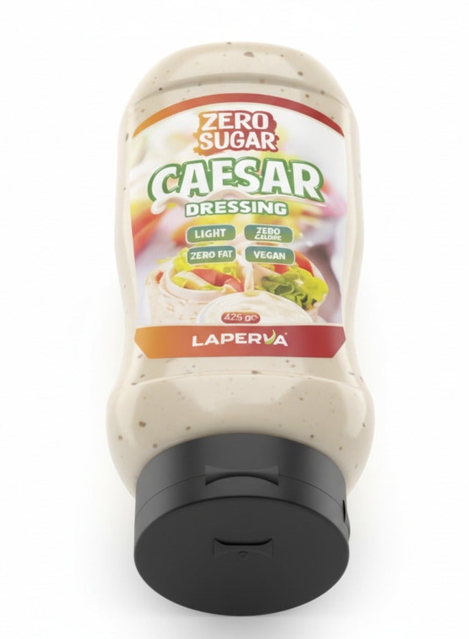 Laperva Zero Sugar Caesar Dressing Sauce 425 ml – Vegan, Low-Calorie, Diet & Keto-Friendly Salad Dressing - Image 3