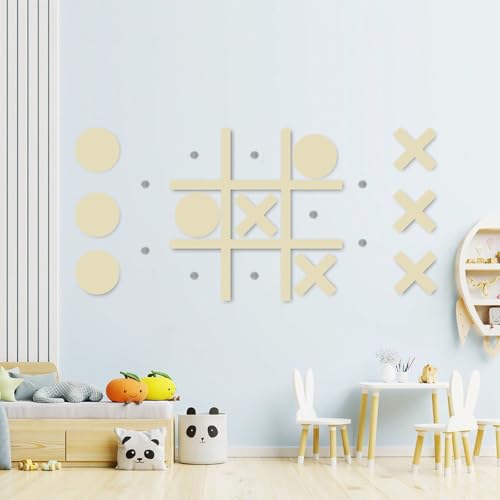 DUOLIYBC Magnetic Tic Tac Toe WallMount Game Board GamesGame Room DecorKidsAdults Indoor Party Game - Image 5