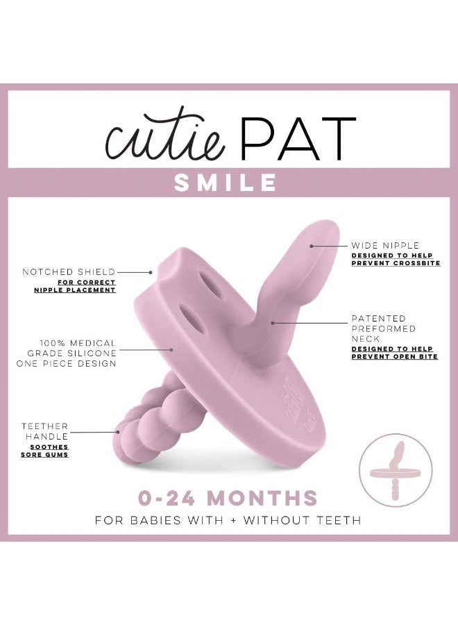 Ryan & Rose Ryan & Rose Cutie PAT Smile - Orthodontic Pro Pacifier and Teether (Wisteria) - Image 2
