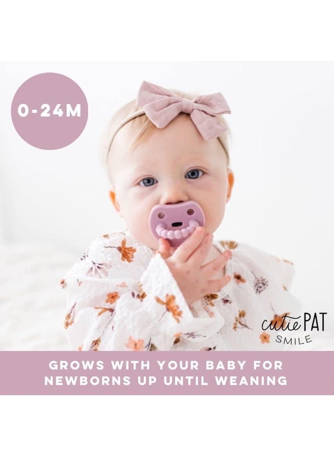 Ryan & Rose Ryan & Rose Cutie PAT Smile - Orthodontic Pro Pacifier and Teether (Wisteria) - Image 3