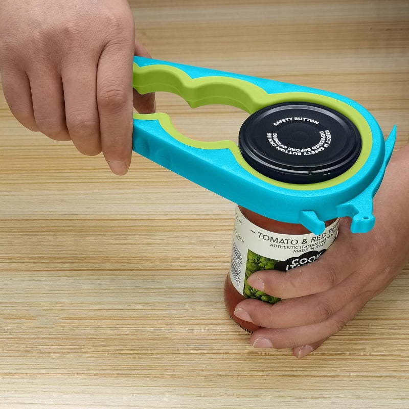 Otstar Jar Opener Bottle Opener and Can Opener for Weak hands, Seniors with Arthritis and Anyone with Low Strength, Mutil Jar Opener Get Lids Off Easily (Blue) - Image 3